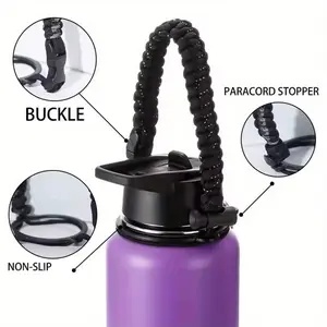 Water Bottle Carrier Handle, Drink Carrier, Durable Water Bottle Hanging Basket for Outdoor Activities, Supports Up to 64oz, Ideal for Hiking & Camping
