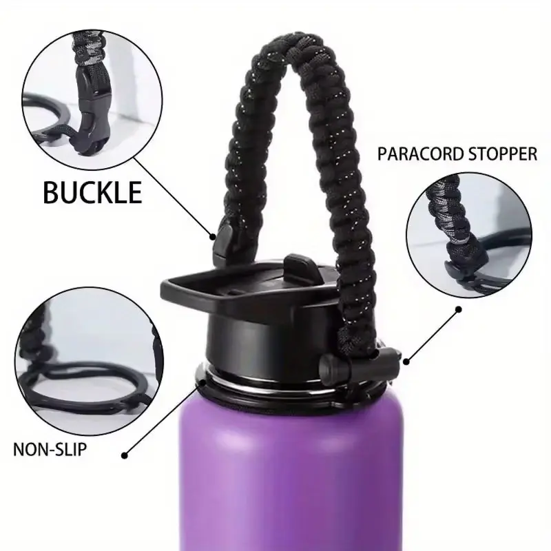 Water Bottle Carrier Handle, Drink Carrier with Handle, Durable Water Bottle Hanging Basket for Outdoor Activities and Travel, Supports Up to 64oz, Ideal for Hiking & Camping