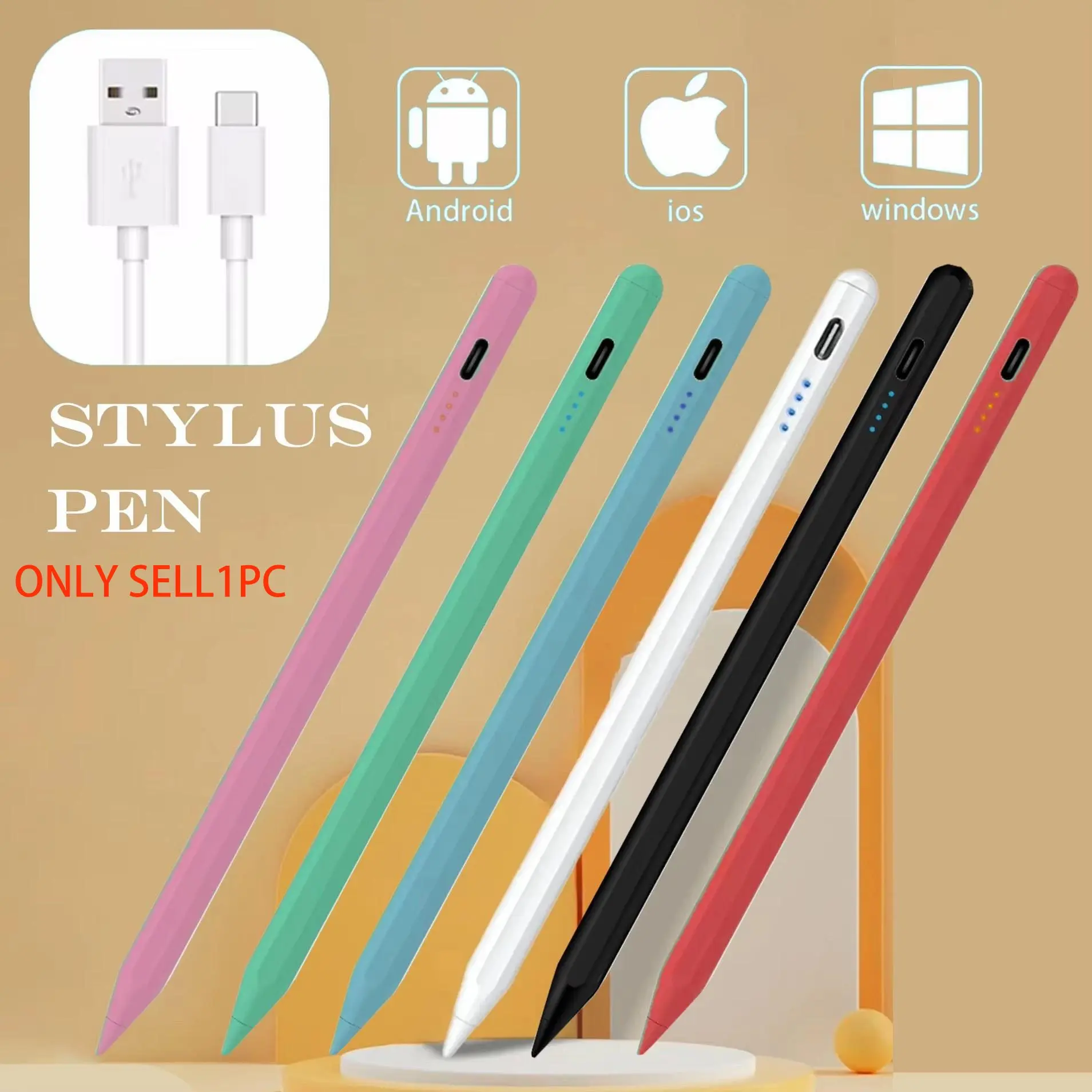 Universal Touch Pen, Touchscreen Pen for Android Windows Tablets and Phones, Multi-Color Capacitive Stylus for Drawing and Writing, Model Xinghao