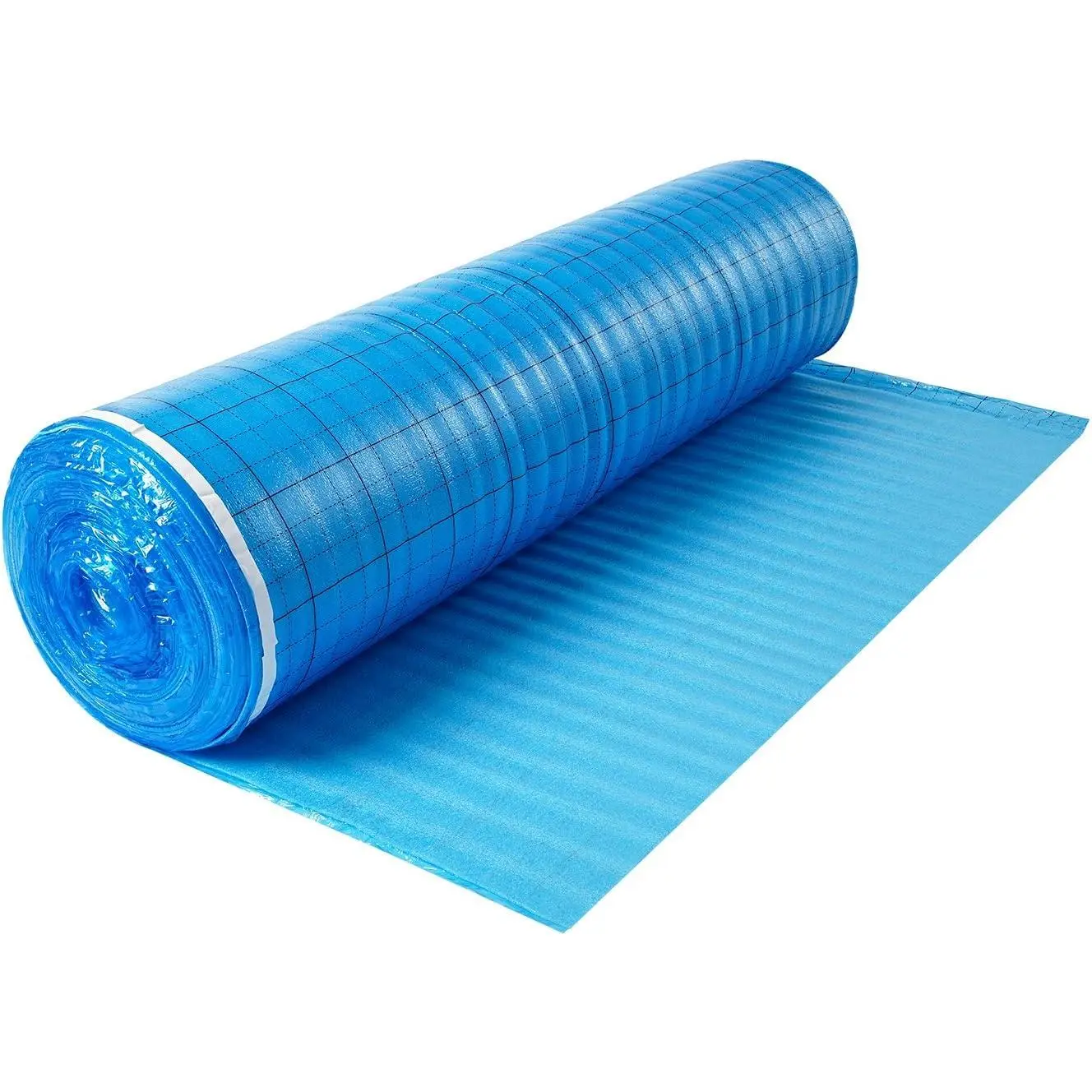 VEVOR Floor Underlayment 200 sq. ft/Roll, 3-in-1 3 mm Thick Flooring Padding with Tape & Vapor Barrier, Heavy Duty EPE Foam with Blue PE, Soundproofing and Noise Reduction,for Laminate Wood Floors