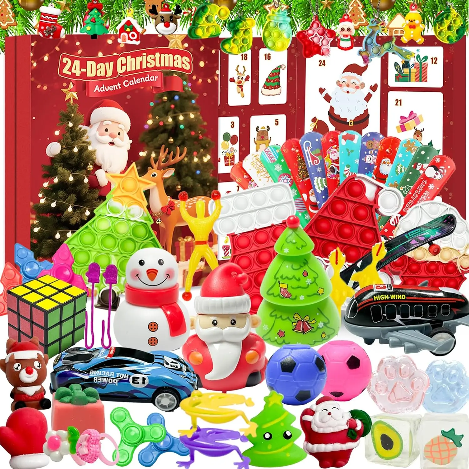Fidget Advent Calendar 2026,Christmas Countdown Advent Calendars with 24 Days of Fidget Toys Bulk,Sensory Toy Stocking Stuffer Gifts Xmas Party Favors  Gifts For Boys Girls