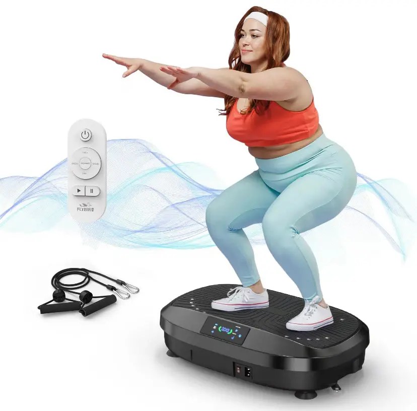 Vibration Plate Exercise Machine with Bluetooth,9 Modes Whole Body Workout Machine,Home&Travel Workout Equipment,Home Fitness Platform Strength
