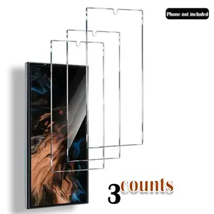 [3 Packs] 9h+ Tempered Glass Screen Protector for Galaxy S24/s24 Plus/s24 Ultra, Long-Durability, HD Clarity, 100% Fingerprint Unlock Gift