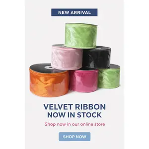 2.5" Velvet Ribbon with backing