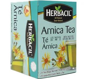 Herbacil Arnica Tea, Caffeine-Free, 3-Pack, 0.88 Oz, 25 Tea Bags per Box (75 Tea Bags)
