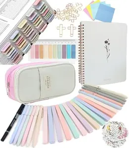 Bible Study Journaling Kit for Women – Christian Stationery Set with Tabs, Highlighters, Notebook & Pen Case for Bible Journaling