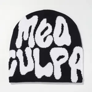 Mea Culpa Unisex Beanie -  Knit Hat for Men and Women Versatile Hat Fashion