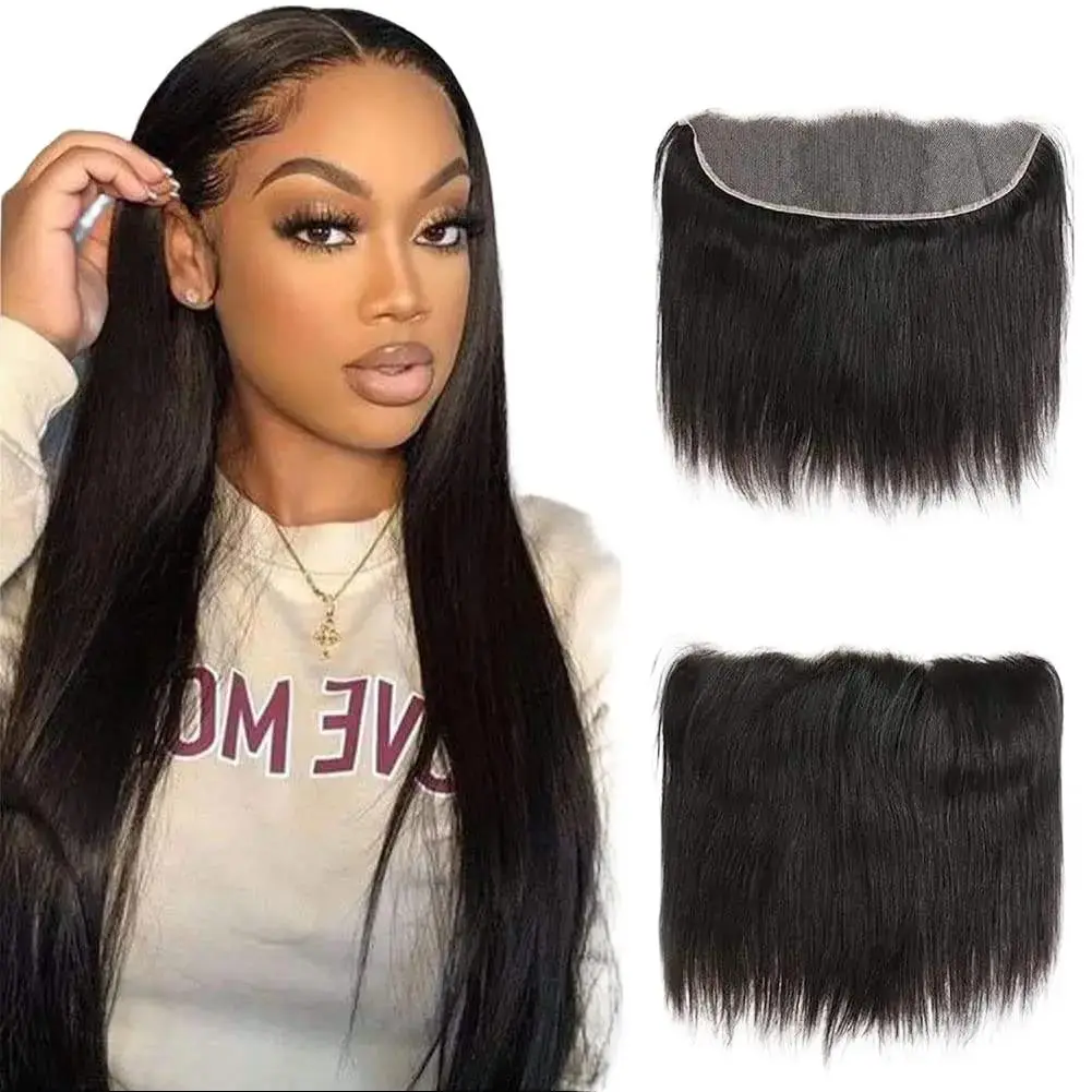 13-4 Ear-to-Ear Straight Human Hair Lace Frontal, Fashion Accessory Hair Extension