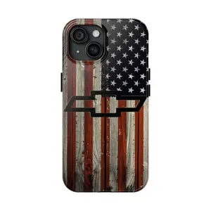 Chevy American Flag Themed Phone Case - Premium Matte Texture, Protection, Shockproof, Anti-Drop, Anti-Fingerprint For IPhone 17, 16, 15, 14, 13,Pro Max, Pro Plus, and Samsung S25, 24, 23,Safety Case Style, Accessories, Smartphone