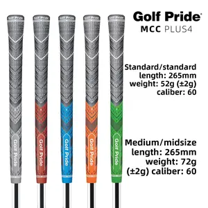 13 Pack MCC PLUS4 Hybrid Rubber Golf Grips – Sweat-Resistant, Superior Grip for Drivers, Irons & Putters
