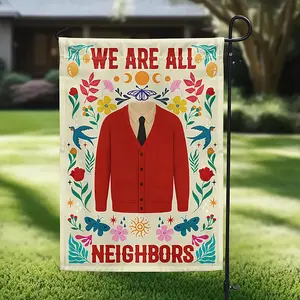 We Are All Neighbors Garden Flag, Decoration Inclusivity Diversity, Neighborhood Yard Flag, Community Flag Gift, Inclusive Welcome Sign Flag