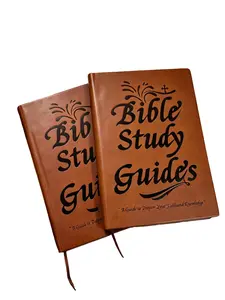 66-Page Bible Study Guide Notebook, A5 Compact PU Leather Cover Journal Style Notebook with Daily Scripture Excerpts for Christian Prayer Reflection & Spiritual Growth, Office Stationery (Hardcover-Soft Cover Options), Hardcover Notebooks, Journal Style N