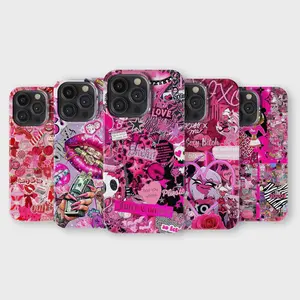 Y2K Aesthetic Pink Phone Case, Pink Retro Barbiecore Cover, Cool Girl Trendy, Protective Cover, Aesthetic Gift, y2k case