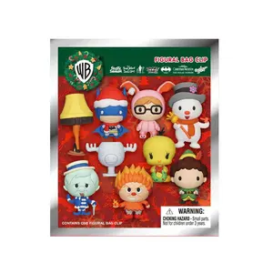 1PC WB Christmas Series 3D Blind Bag Keychain Series Figures Elf & LOONEY TUNE Batman Peripheral Collections Ornaments 11 Random Models with 2 Hidden Surprises A pack of A Fashion Key Ring Classic Charm Bag Accessories Men And Women's Models