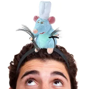 Plush Mouse Ears Headband Hair Clip Grabs Hair Stuffed Animal Funny Costume Props For Adults