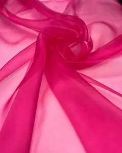 Hot Pink Crystal Organza
