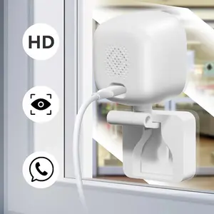 2.4GHz WiFi HD Window Camera, Ai Motion Detection, Full Color Night Vision, Two-Way Audio, 24/7 Recording, Cloud/SD Card Storage