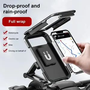 Universal Motorcycle Bike Phone Mount, Adjustable Waterproof 360 Degree Rotating Holder, Compatible with All Bikes & Motorcycles, Motorcycle Accessories