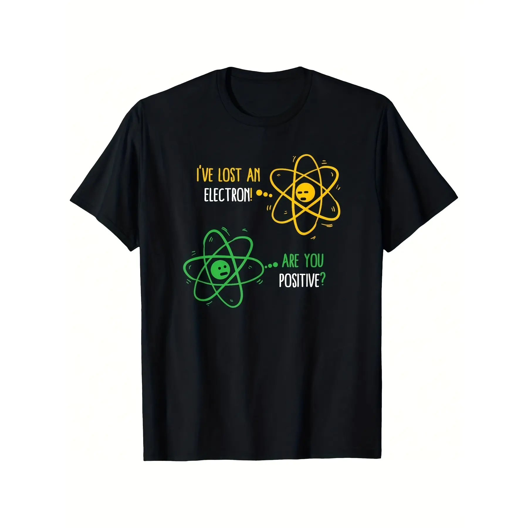 Atom Funny Atomic Design T-Shirt - 100 Cotton 220g unisex soft cotton short sleeve t shirt, vintage graphic casual tee for men women teens, perfect birthday holiday gift for camping travel gym daily street  wear