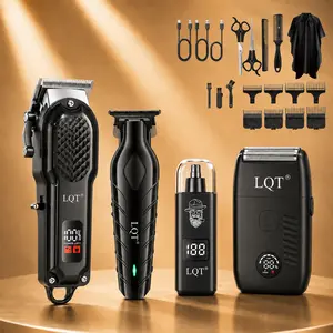 4-in-1 Hair Clippers Set for Men, Cordless Barber Clippers with Beard Trimmer, Electric Shaver & USB Charging Brush Facial Haircut Smooth ,Lightweight ,Smooth, Lightweight outdoorfun