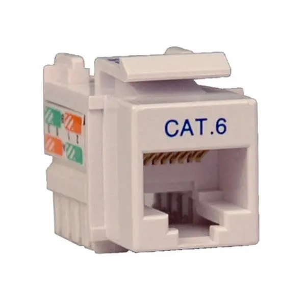 Tripp Lite TRL-N238-001-WE 110 Punchdown Keystone Jack - Compact, Dual-Labeling, UL Certified, Cat6 & Cat5e Compatible, White, Printed PCB Design
