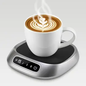 Thermal Heating Cup Mat 3-Level Adjustment Fall Winter Coffee Milk Warmer USB Plug Touch Screen, Ideal for Drinks Tea Hot Chocolate