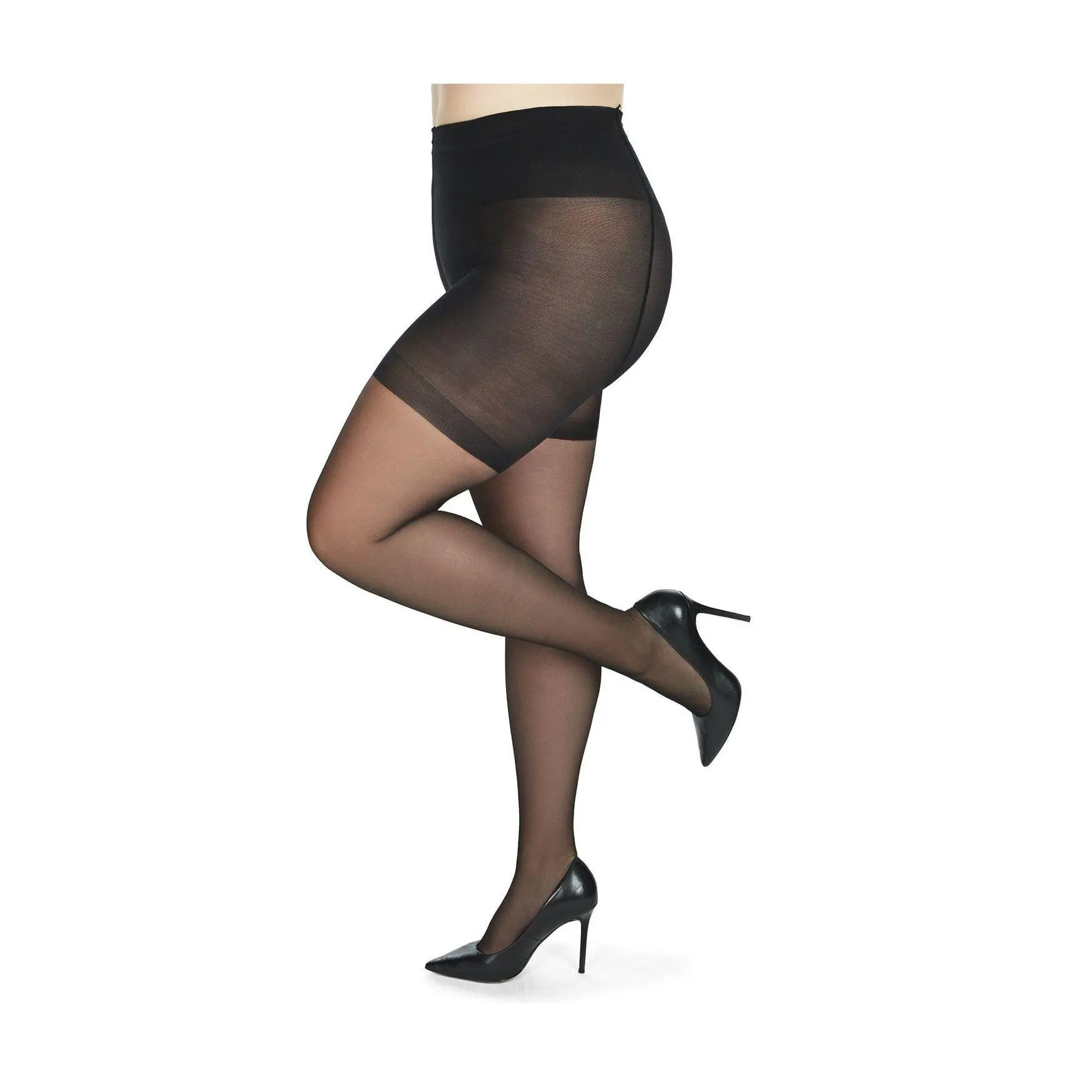Memoi Crystal Sheer Shaper Control Top Tights