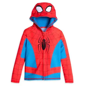 Disney Store Spider-Man Hooded Rash Guard for Kids