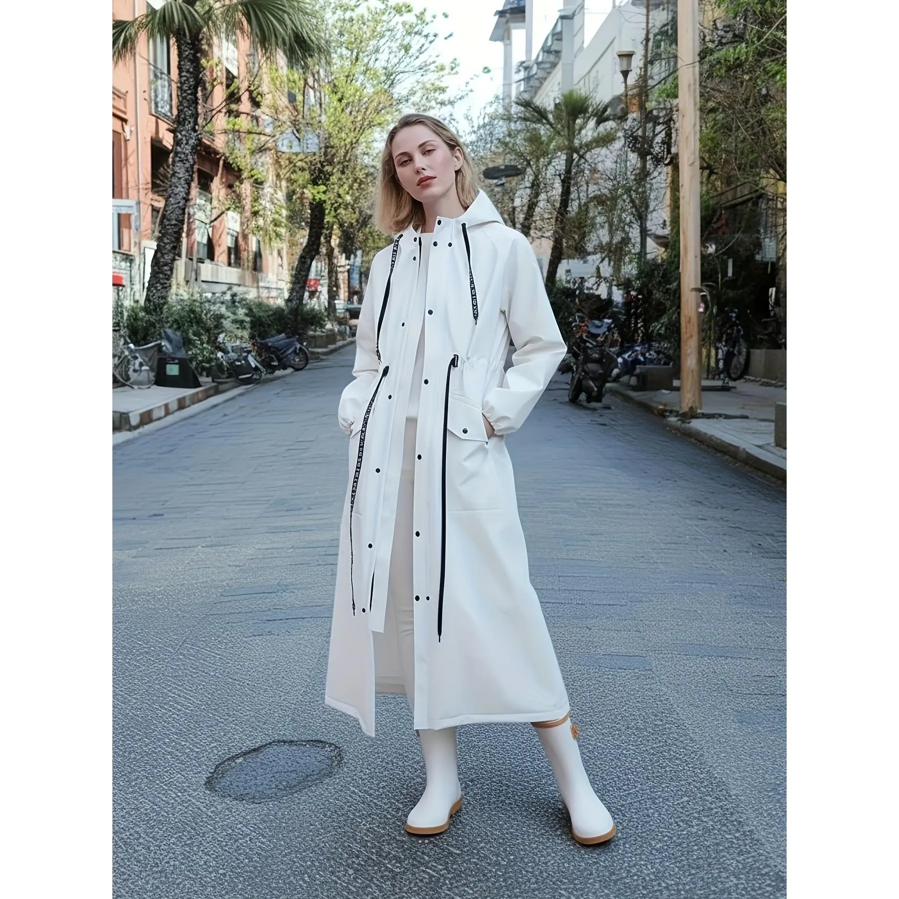 Fashion Rain Coat Rain Coat for Women Thickened High Quality Rain Coat Women's Raincoats Travel Climbing Riding Rain Poncho Rain Jacket Universal Rain Coat Windbreak Poncho High Quality Lengthen Raincoat High Quality Outdoor Raincoat