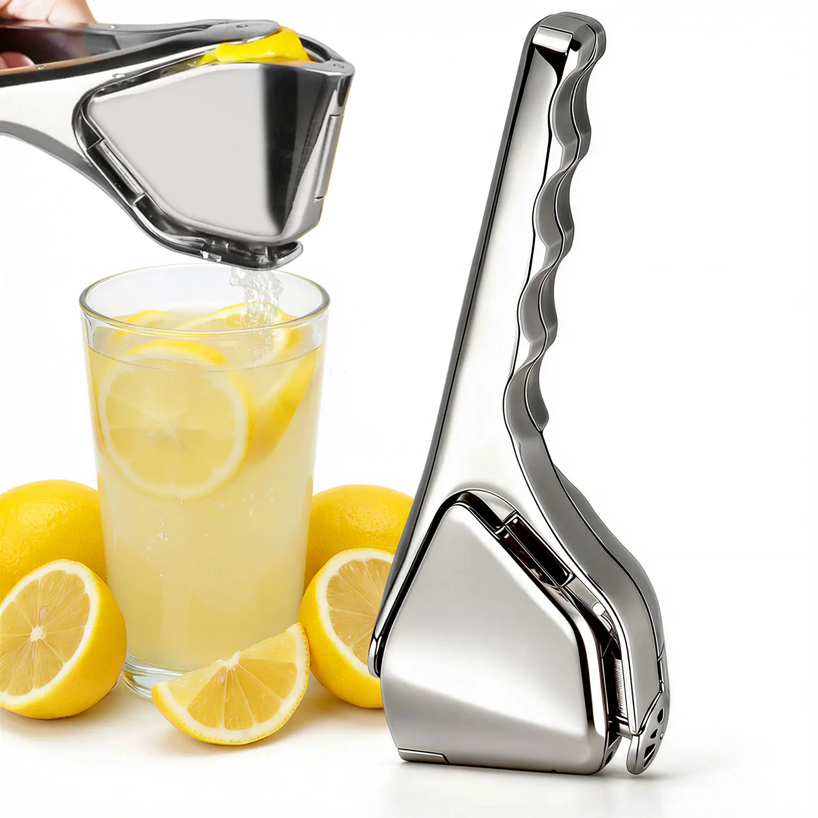 AREL Stainless Steel Citrus Squeezer, Lemon Squeezer, Manual Juicer for Fruit, Kitchen Utensils