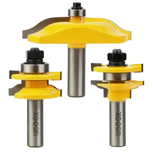 1/2 Inch Shank Router Bit Set, Round Over Raised Panel Cabinet Door Ogee Rail and Stile Router Bits, Woodworking  , Groove Tongue Milling Tool for Woodworking