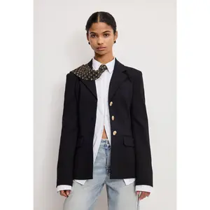 SOFT STRETCH PONTE CLASSIC BLAZER | BLACK001