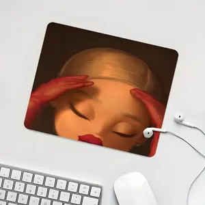 Hot Relaxing Woman Cartoon Design Square Mouse Pad, Desktop Protective Pad, Washable Rubber Pad Non-Slip Lock Edge Multi-Size Mouse Pad Suitable For Home Office, Good Gift for Family and Friends