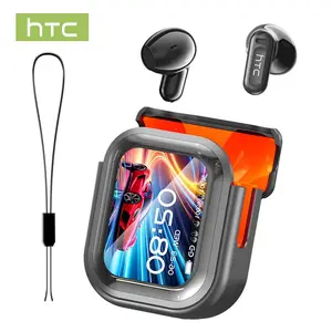 HTC NE20 Bluetooth 6.0 In-Ear Wireless Earphones with LED Display, High Fidelity Sound, Waterproof Design, Built-in Microphone – Suitable for Sports, Office Use, Audio Calls