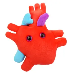 GIANTmicrobes Anatomical Heart Plush Stuffed Toy - Huggable Stuffed Animal, Realistic Lifelike Tactile Design, STEM Science Unisex Cardiology Gift for Med Professionals, Surgery Recovery Aid