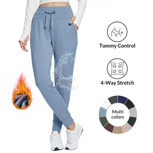 Final Clearance: 5 FOR PRICE OF 4 | baleaf Women's 25"/28"/30" Fleece Lined Sweatpants Water Resistant Pants High Waisted Thermal Joggers Winter Running Hiking Pockets Lounge Teacher Winter Outdoor Snow Pants Cuffed Loose Bottom Tummy Control