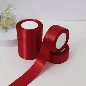 Solid Color Satin Ribbon, 5 Rolls DIY Gift Wrapping Ribbon, Decorative Ribbon for Wedding Birthday Party Gift Wrapping, Gift Packaging