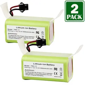 2-Pack 14.4v 3500mAh Replacement Battery Compatible With Eufy RoboVac 11 11S MAX 30 15C 15T 12 35C Ecovacs Deebot N79S DN622
