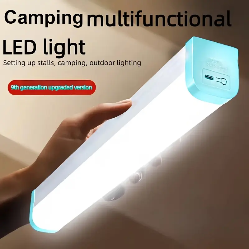 1 USB rechargeable portable handheld light, LED floodlight, ultra-bright work light, 4000 mAh battery, 4 adjustable lighting levels with magnetic hook, 3 lighting modes, 1 alternating light mode, ideal for camping, hiking, vehicle repairs, and outdoor tas