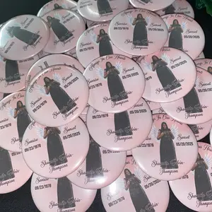 Custom Buttons - Personalized Design with Image and Text Details - Product Title as Provided