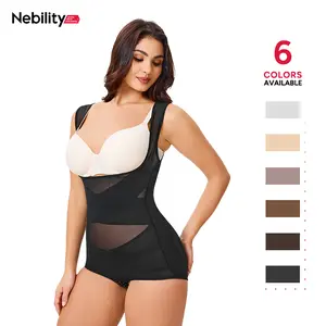 [Live Now] Nebility Women's Basic Shapewear Bodysuit - All-Season Comfort, Curve Hugging Compression, Minimalist Black Womenswear Hip