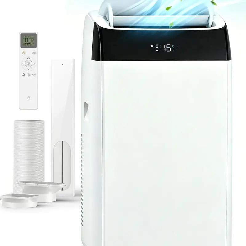 Garvee 8K/10K/14K BTU Portable Air Conditioner, 3-in-1 Cools 350/450/750 Sq.Ft, Quiet AC with Fan & Dehumidifier, LED Display, Remote, 24H Timer, Window Kit, for Bedroom/Office/Dorms
