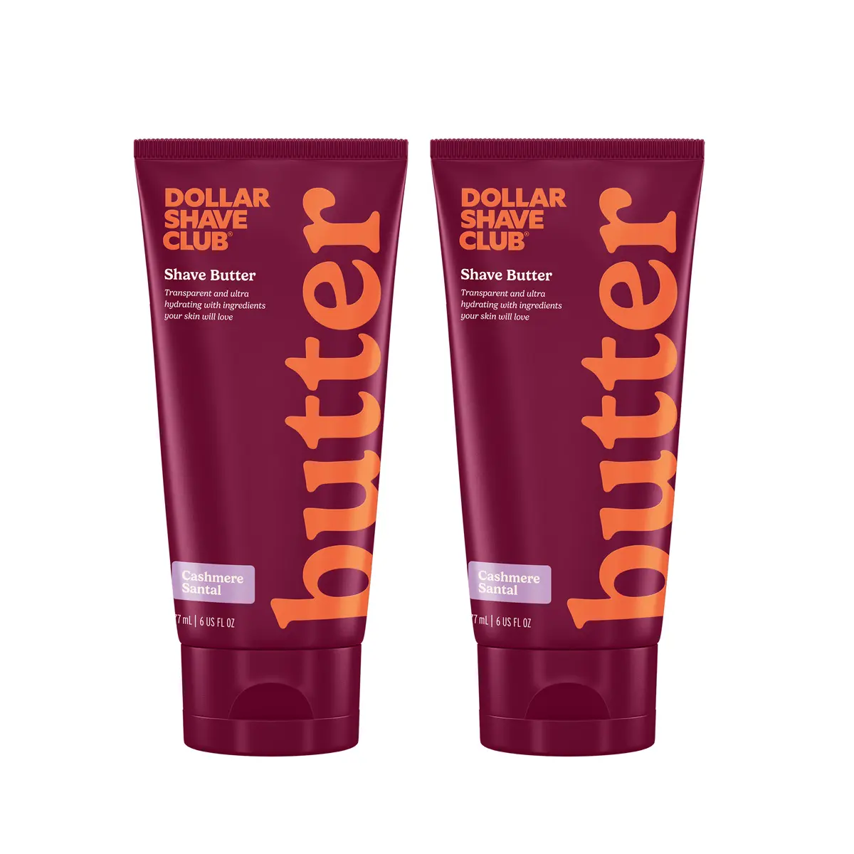 Dollar Shave Women's Club Shave Butter – Cashmere Santal Scented, Hydrating Shaving Cream Alternative, Translucent Formula for Increased Visibility, Helps Reduce Ingrown Hair, 6 oz, 2-Pack