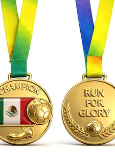 2026 Football Gold Medal with Honorary Lanyard, Perfect for Matches, Sports Events, Party Gifts, Collectible Souvenir