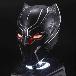 1:1 Collectible Bluetooth Speaker Black Panther  Wearable Helmet w/Eye Lights Touch Control System