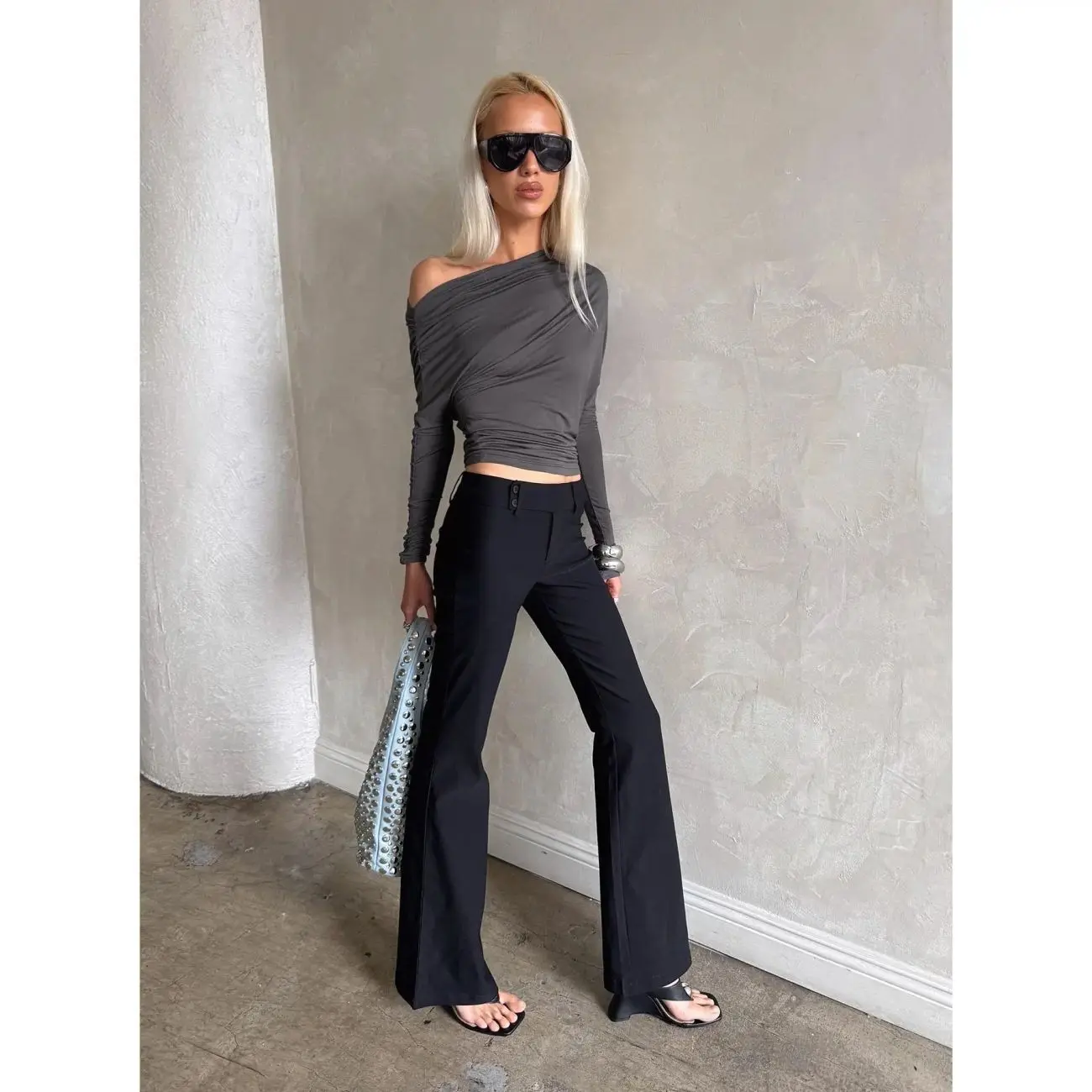 Princess Polly Kinkirk Flared Pants Black Petite