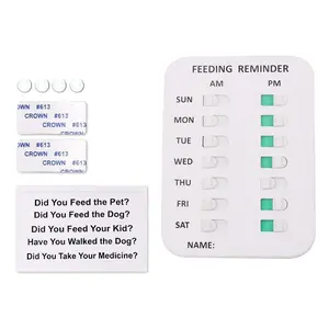 Dog Feeding Reminder Magnetic Tracker Sign 2 Times 3 a Day