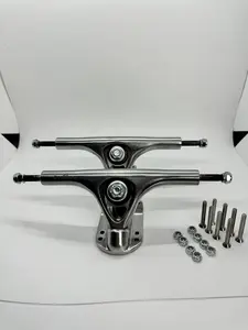 GHOST BOARDS Longboard Trucks, 180mm/50° (Set of 2). Enhance your ride with these versatile trucks—great for skateboard dancing and downhill cruising!