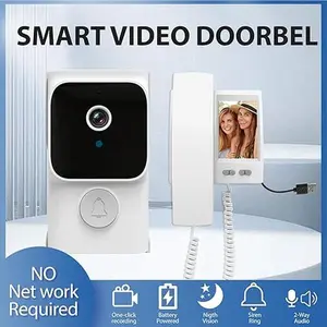 Video DoorPhone System, Outdoor Camera Telephone, Wired Video Intercom Doorbell Kits, Paired With One Click, Infrared Night Vision, Two-Way Audio, No need WiFi and APP, low power consumption, long standby time,DoorPhone Telephone Style for Home/Office