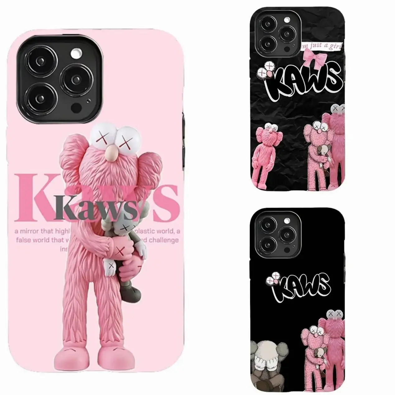 K-KAWS Pink Trendy Compatible with iPhone 11, 12, 13, 14, 15, 16, 17 & more – check our available sizes